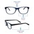 Blue Shield (Zero Power) Computer Glasses : Full Rim Round Blue Polycarbonate Medium 12056B