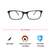 Blue Shield (Zero Power) Kids Computer Glasses: Rectangle Black Acetate Large 61401AF