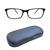 Blue Shield (Zero Power) Kids Computer Glasses: Rectangle Black Acetate Large 61401AF