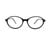Blue Shield (Zero Power) Kids Computer Glasses : Round Black Acetate Medium 61404AF