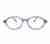 Blue Shield (Zero Power) Kids Computer Glasses : Round Blue Acetate Medium 61404AF