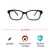 Blue Shield (Zero Power) Kids Computer Glasses: Oval Black Acetate Large 61405AF