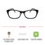Blue Shield (Zero Power) Kids Computer Glasses: Oval Black Acetate Medium 61406AF