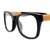 Blue Shield (Zero Power) Kids Computer Glasses: Oval Black Acetate Medium 61406AF