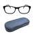 Blue Shield (Zero Power) Kids Computer Glasses: Oval Black Acetate Medium 61406AF