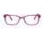 Blue Shield (Zero Power) Kids Computer Glasses : Rectangle Pink Acetate Large 61409AF