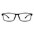 Blue Shield (Zero Power) Computer Glasses: Full Rim Rectangle Black TR90 Medium 29550B