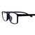 Blue Shield (Zero Power) Computer Glasses: Full Rim Rectangle Black TR90 Medium 29550B