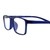 Blue Shield (Zero Power) Computer Glasses: Full Rim Rectangle Blue TR90 Medium 29550B