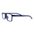 Blue Shield (Zero Power) Computer Glasses: Full Rim Rectangle Blue TR90 Medium 29550B