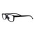 Blue Shield (Zero Power) Computer Glasses: Full Rim Rectangle Black TR90 Unisex Medium 29551B