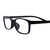 Blue Shield (Zero Power) Computer Glasses: Full Rim Rectangle Black TR90 Unisex Medium 29551B