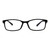 Blue Shield (Zero Power) Computer Glasses: Full Rim Rectangle Black TR90 Unisex Medium 29551B