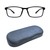 Blue Shield (Zero Power) Computer Glasses: Full Rim Oval Black TR90 Medium 49121B