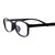 Blue Shield (Zero Power) Computer Glasses: Full Rim Oval Black TR90 Medium 49121B