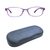Blue Shield (Zero Power) Computer Glasses: Full Rim Oval Purple TR90 Medium 49121B