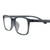 Blue Shield (Zero Power) Computer Glasses: Full Rim Rectangle Grey TR90 Unisex Medium 29552B