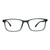 Blue Shield (Zero Power) Computer Glasses: Full Rim Rectangle Grey TR90 Unisex Medium 29552B