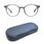 Blue Shield (Zero Power) Computer Glasses: Full Rim Round Pink TR90 Medium 29553B