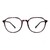 Blue Shield (Zero Power) Computer Glasses: Full Rim Round Wine Polycarbonate Medium 29555B
