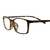 Blue Shield (Zero Power) Computer Glasses: Full Rim Rectangle Brown Polycarbonate Medium 29556B