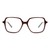 Full Rim Acetate Square Red Female Medium Sensaya SYKF06 Eyeglasses