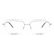 Half Rim Titanium Rectangle Silver Medium Heritage HEOM5028 Eyeglasses