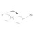 Half Rim Titanium Rectangle Silver Medium Heritage HEOM5028 Eyeglasses