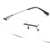 Rimless Stainless steel Rectangle Blue Male Large Heritage HEOM0064 Eyeglasses