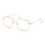 Full Rim Stainless steel Square Pink Female Medium Unofficial UNOF0074 Eyeglasses