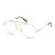 Full Rim Stainless steel Aviator Gold Male Large Unofficial UNOM0267 Eyeglasses