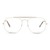 Full Rim Stainless steel Aviator Gold Male Large Unofficial UNOM0267 Eyeglasses
