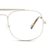 Full Rim Stainless steel Aviator Gold Male Large Unofficial UNOM0267 Eyeglasses
