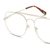 Full Rim Stainless steel Aviator Gold Male Large Unofficial UNOM0267 Eyeglasses