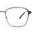 Full Rim Stainless steel Square Black Male Large Unofficial UNOM0258 Eyeglasses