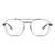 Full Rim Stainless steel Aviator Grey Medium Unofficial UNOM0250 Sunglasses