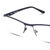 Half Rim Stainless steel Rectangle Blue Male Large Unofficial UNOM0086 Eyeglasses