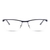 Half Rim Stainless steel Rectangle Blue Male Large Unofficial UNOM0086 Eyeglasses