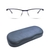 Half Rim Stainless steel Rectangle Blue Male Large Unofficial UNOM0086 Eyeglasses
