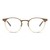 Full Rim Stainless steel Round Brown Male Small Heritage HEOM5041 Eyeglasses