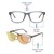 Rectangle Mirrored Lens Pink Grey Acetate Full Rim Medium Unofficial UNOM0014 Sunglasses