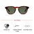 Round Polarised Lens Green Brown Acetate Full Rim Small Heritage HSEM15 Sunglasses