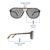 Grey Brown Aviator Sunglasses 12095P