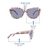 Grey Print Cat Eye Sunglasses 41428P