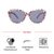 Grey Print Cat Eye Sunglasses 41428P