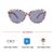 Grey Print Cat Eye Sunglasses 41428P
