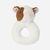 Mothercare Cuddle Cow Ring Rattle - Brown And White