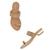 Antique Gold Women Diamond Embellished Box Heel Sandals