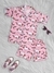 Ninos Dreams Lapel Girls Night Suit with Shorts Unicorn Printed Half Sleeves-Pink