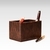 Unmet-desire-croco-series-pen-holder-stand-brown-color-medium-two-compartment-back-view